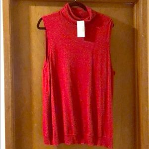 Sparkling Turtle Neck Sleeveless Sweater